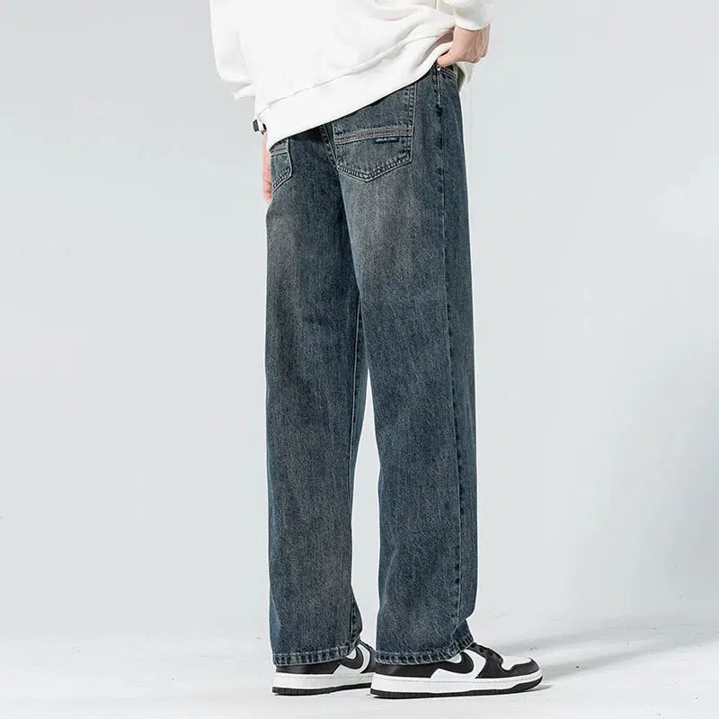 Washed Regular Fit Straight-leg Jeans
