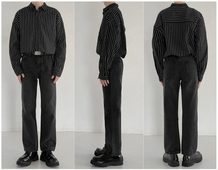 Washed Retro Straight Pants