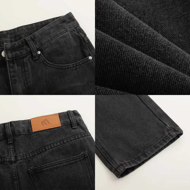Washed Retro Straight Pants