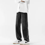 Washed Retro Straight-leg Jeans