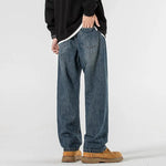 Washed Retro Straight-leg Jeans