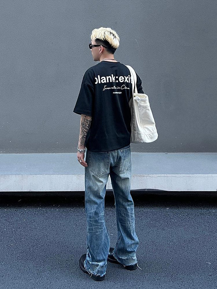 Washed Ripped Blue Jeans