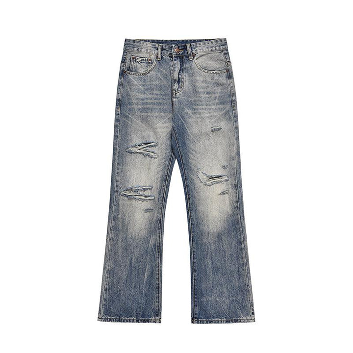 Washed Ripped Blue Jeans