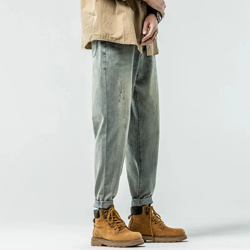 Washed Slim Fit Light Blue Jeans