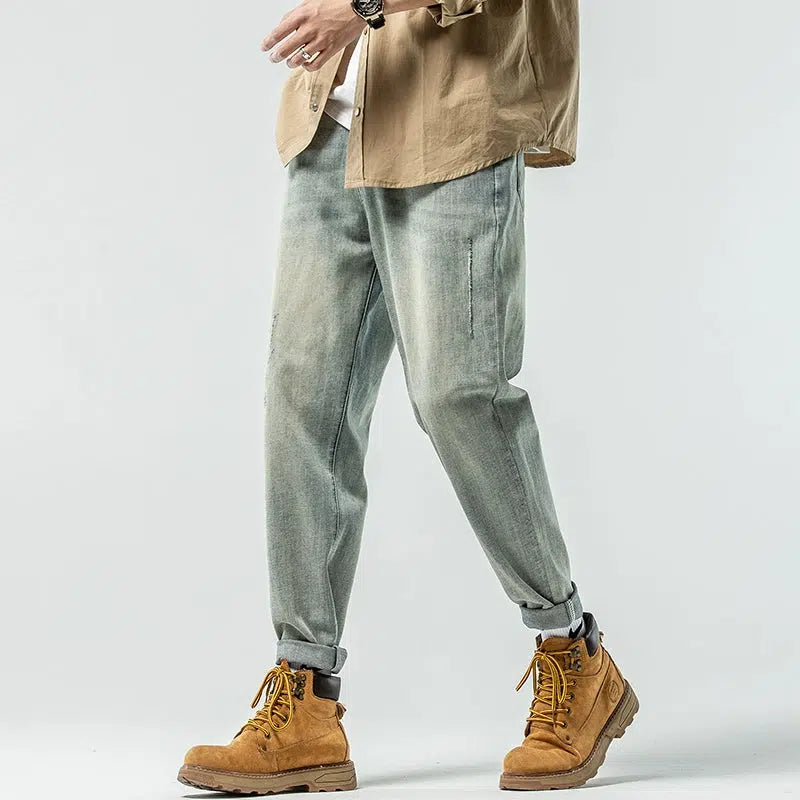 Washed Slim Fit Light Blue Jeans