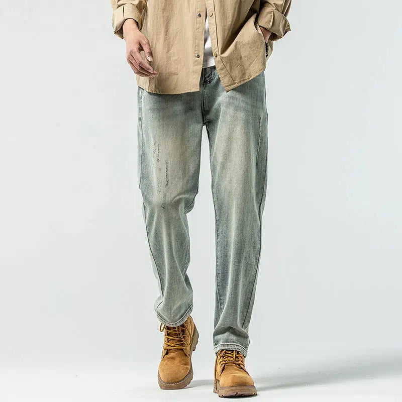 Washed Slim Fit Light Blue Jeans