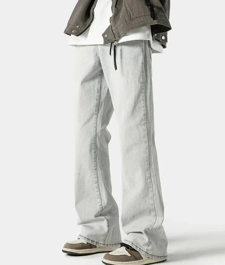 Washed Slim Fit Straight Leg Jeans