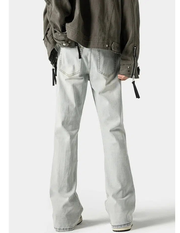 Washed Slim Fit Straight Leg Jeans