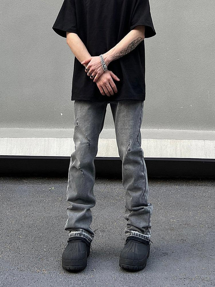 Washed Smoky Gray Slim Fit Jeans