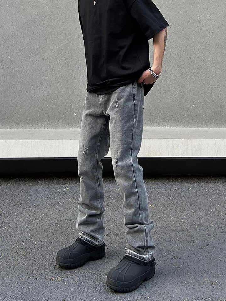 Washed Smoky Gray Slim Fit Jeans
