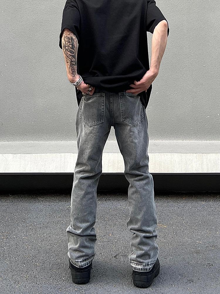 Washed Smoky Gray Slim Fit Jeans