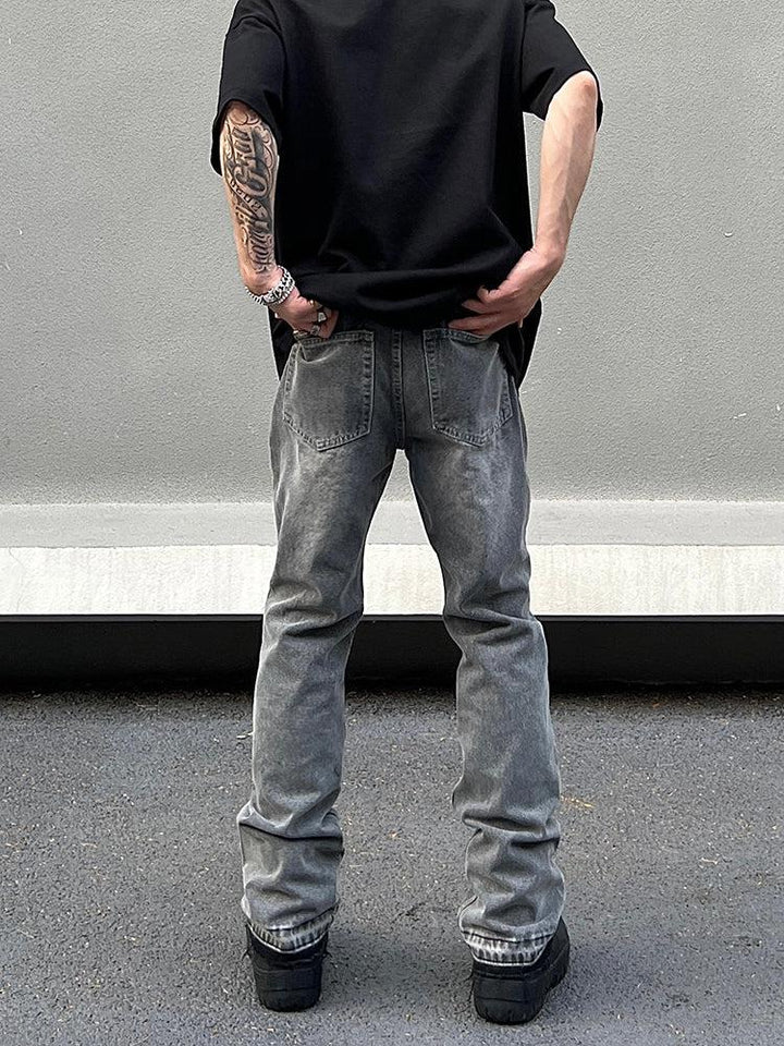Washed Smoky Gray Slim Fit Jeans