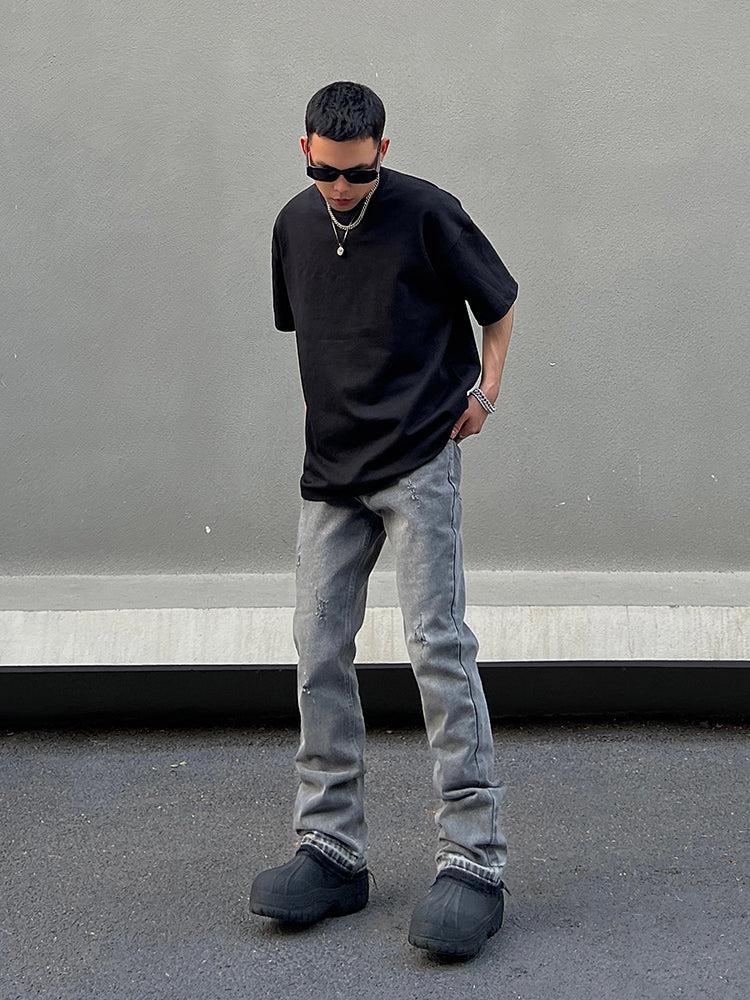 Washed Smoky Gray Slim Fit Jeans