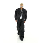 Washed Star Embroidery Denim Jacket