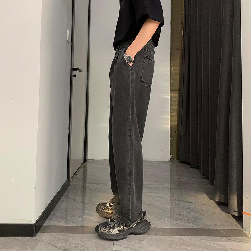 Washed Summer Thin Straight-leg Jeans