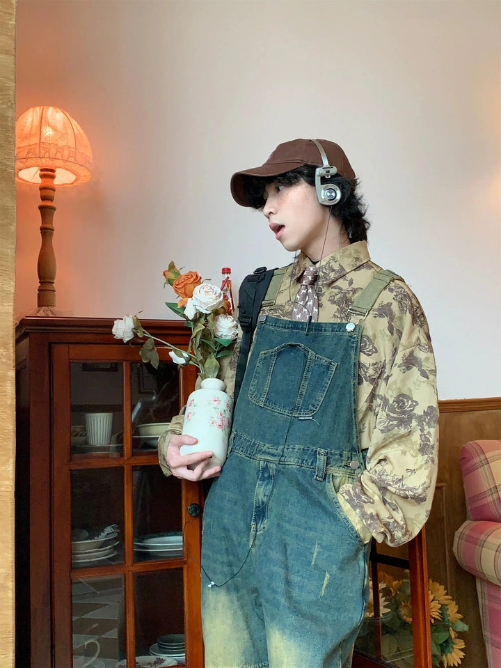 Washed Vintage Denim Jumpsuit