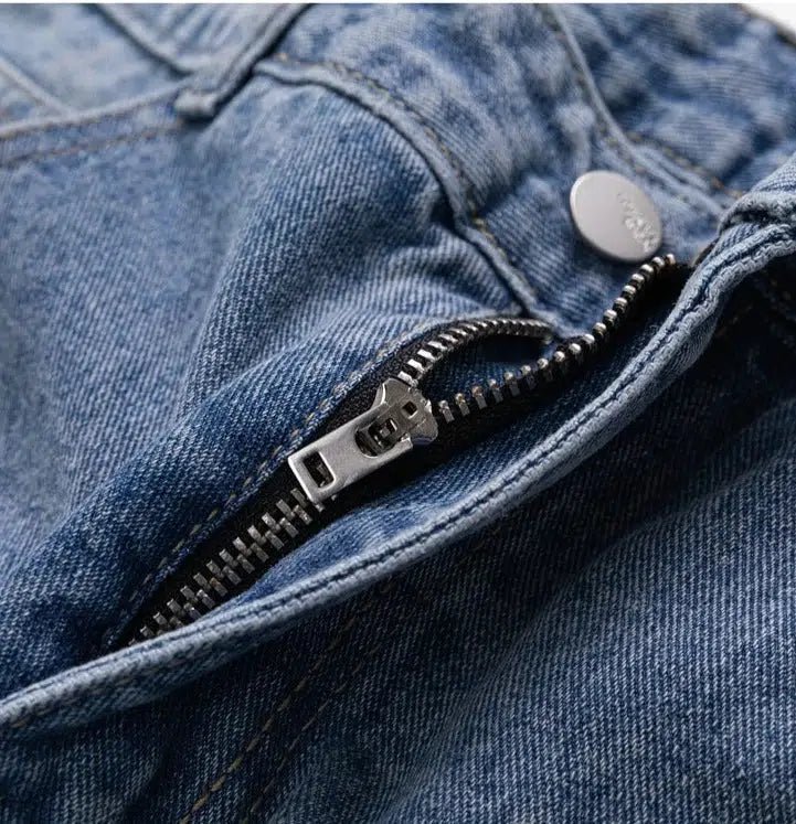 Washed Wide Leg Slim Jeans