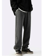 Washed Wide Leg Slim Jeans