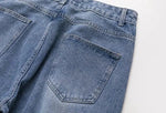 Washed Wide Leg Slim Jeans