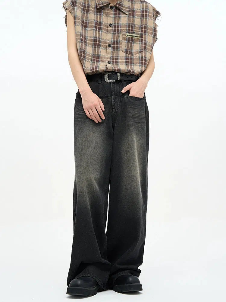 Washed Wide-leg Jeans