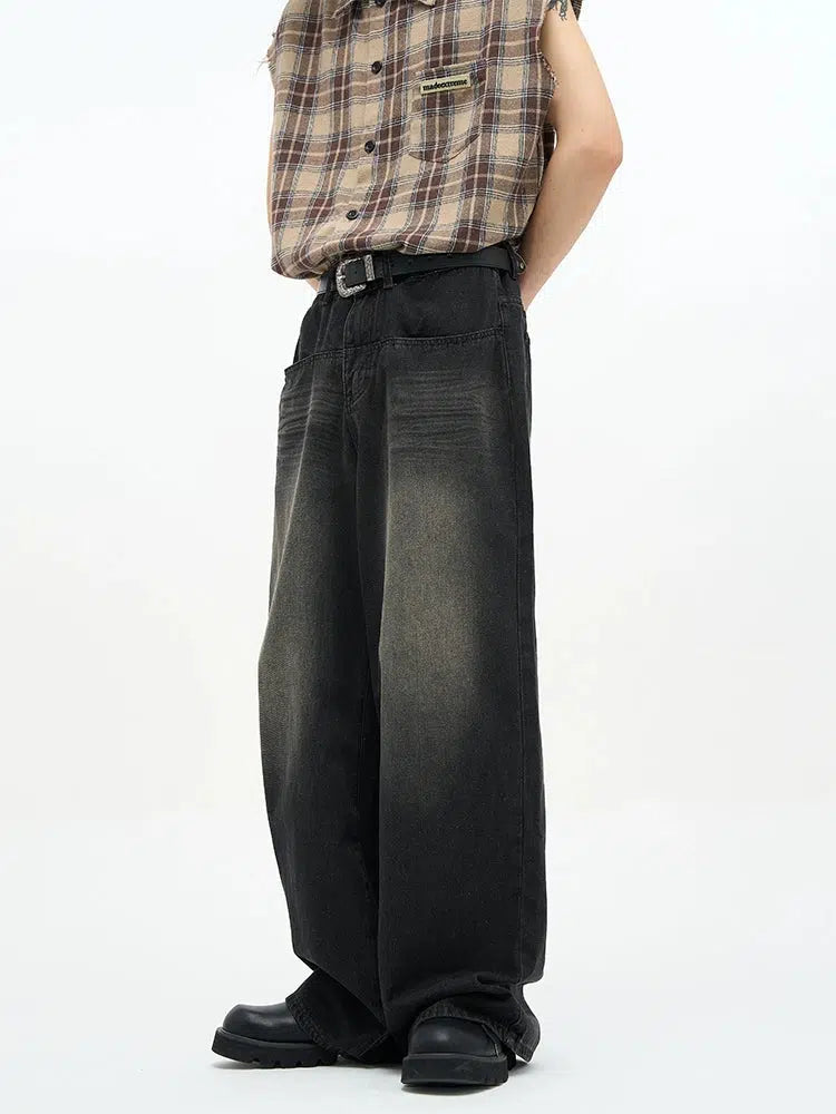 Washed Wide-leg Jeans