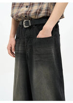 Washed Wide-leg Jeans