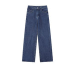 Washed Wide-leg Straight-leg Jeans