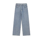 Washed Wide-leg Straight-leg Jeans