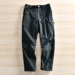 Waterproof Velvet Buckle Straight Pants