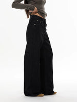 Button Front Straight Leg Jeans Pants 5