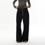 6197891183767,6197891183768,6197891183769,6197891183770,6197891183771, Button Front Straight Leg Jeans Pants