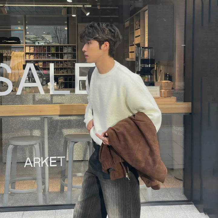 White Crew Neck Sweater