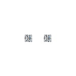 White Diamond Stud Earrings