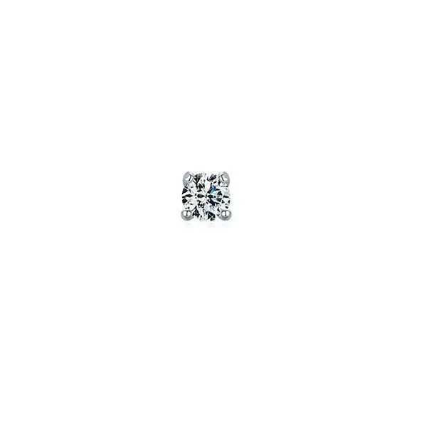 White Diamond Stud Earrings