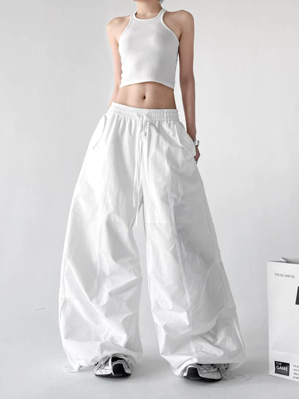 High Waisted Wide Leg Casual Pants 2