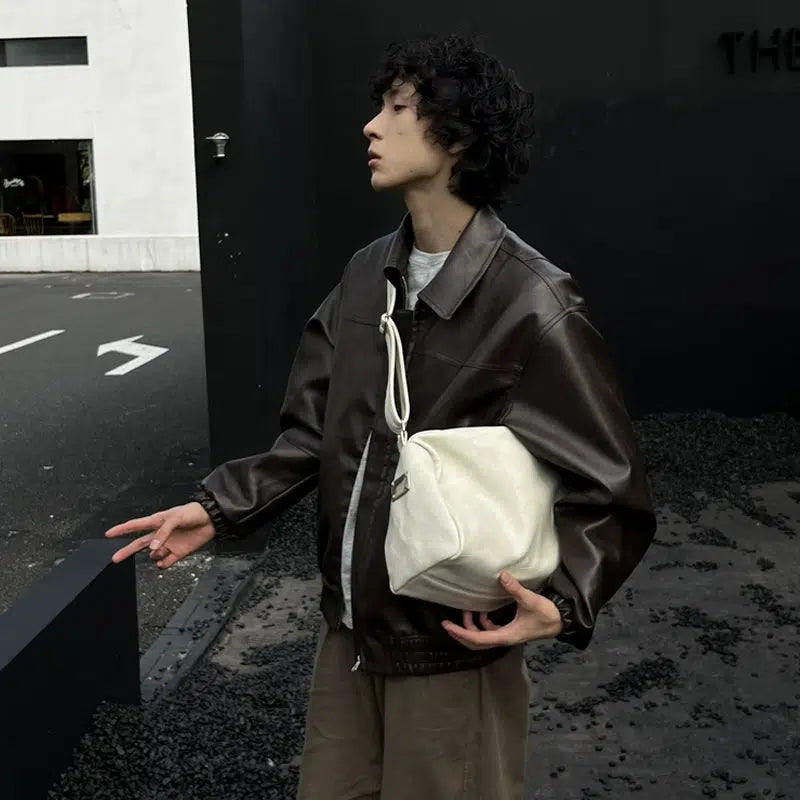 White Leather Shoulder Bag