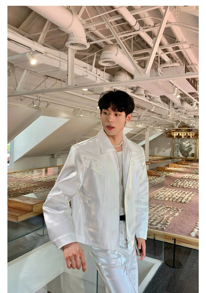 White Metallic Jacket
