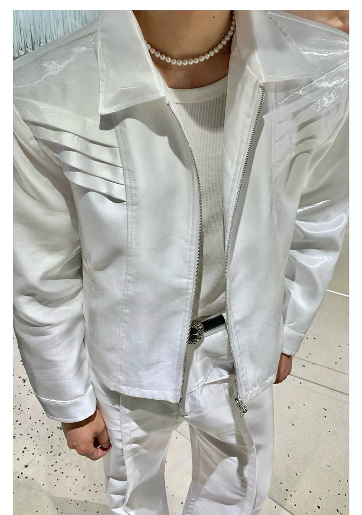 White Metallic Jacket