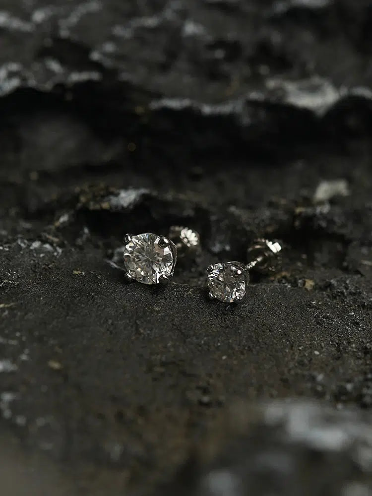 White Moissanite Earrings