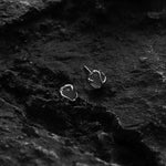 White Moonstone Stud Earrings