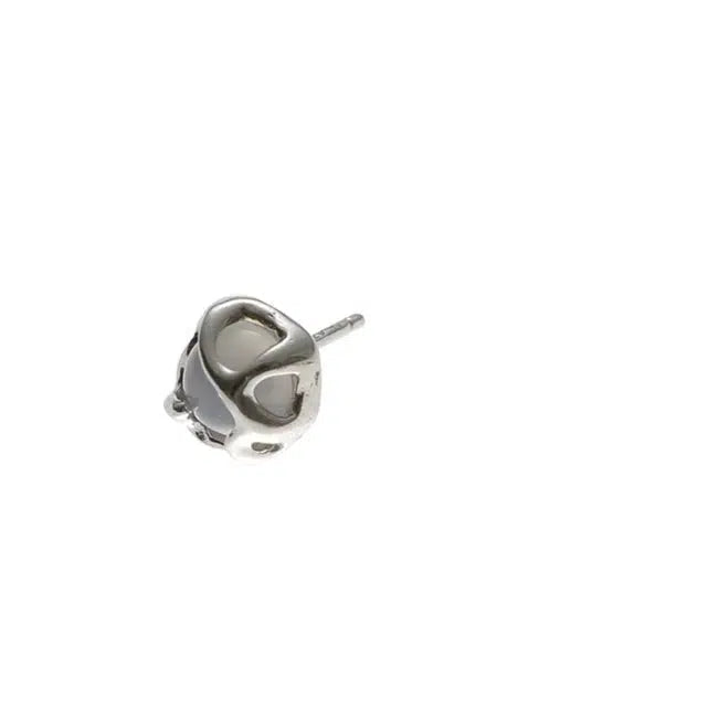 White Moonstone Stud Earrings