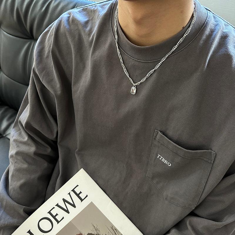 White Pendant Diamond Necklace