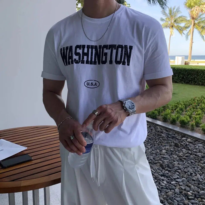 White Round Neck T-shirt