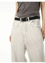 White Wide Leg Straight Pants