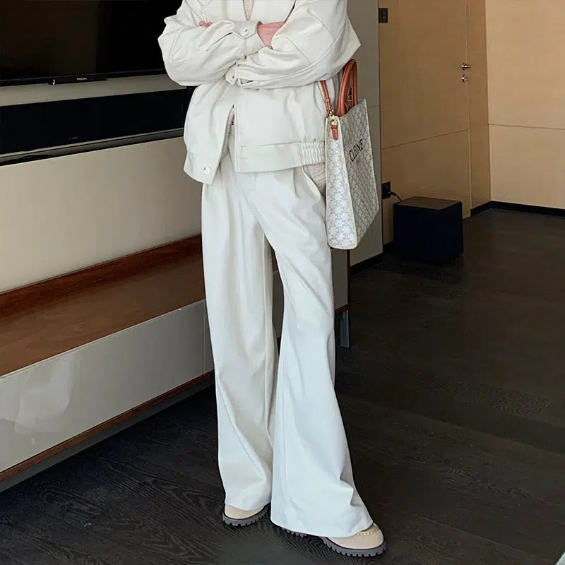 Wide Collar Oversized Jacket Pants Set