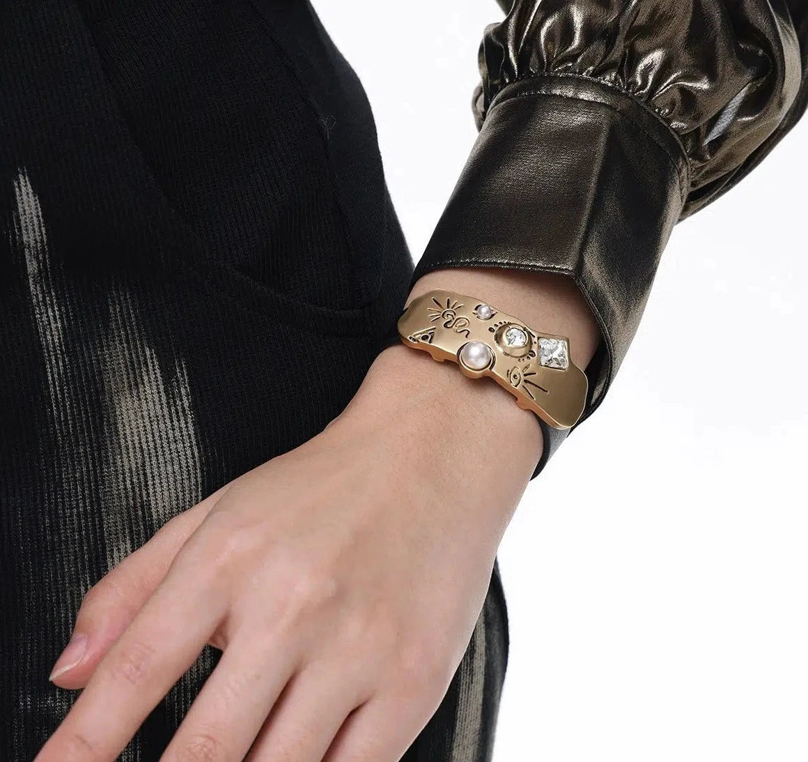 Wide Leather Bracelet