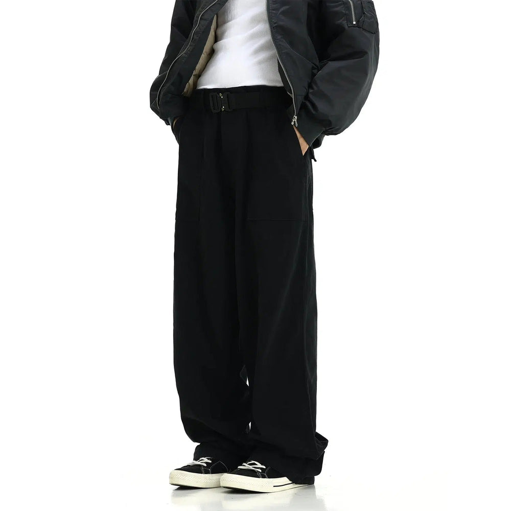 Wide-Leg Cargo Pants