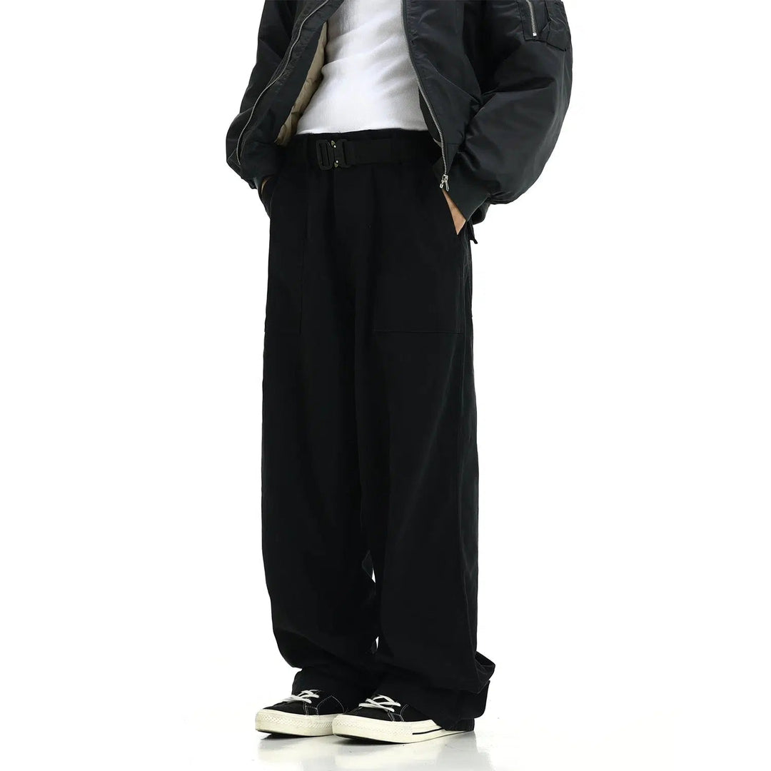 Wide-Leg Cargo Pants