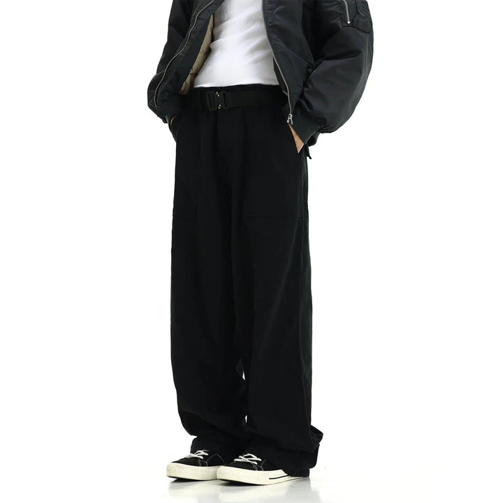 Wide-Leg Cargo Pants