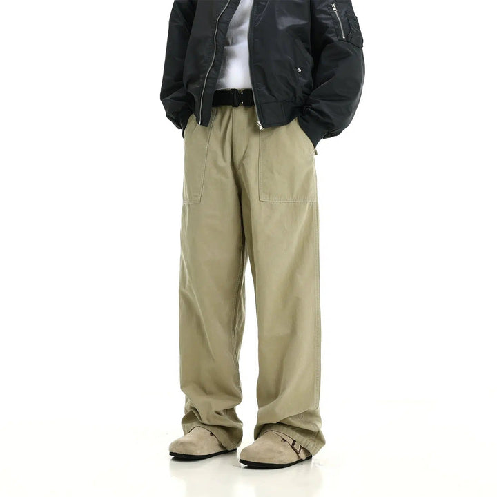 Wide-Leg Cargo Pants